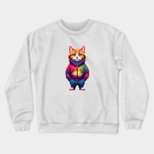 Serious red cat Crewneck Sweatshirt